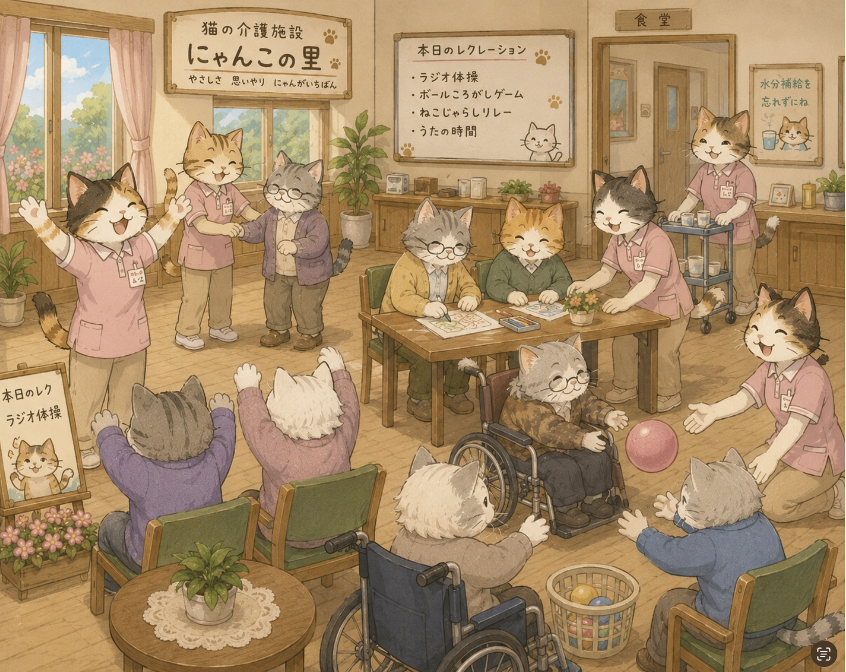 介護施設のイラスト
