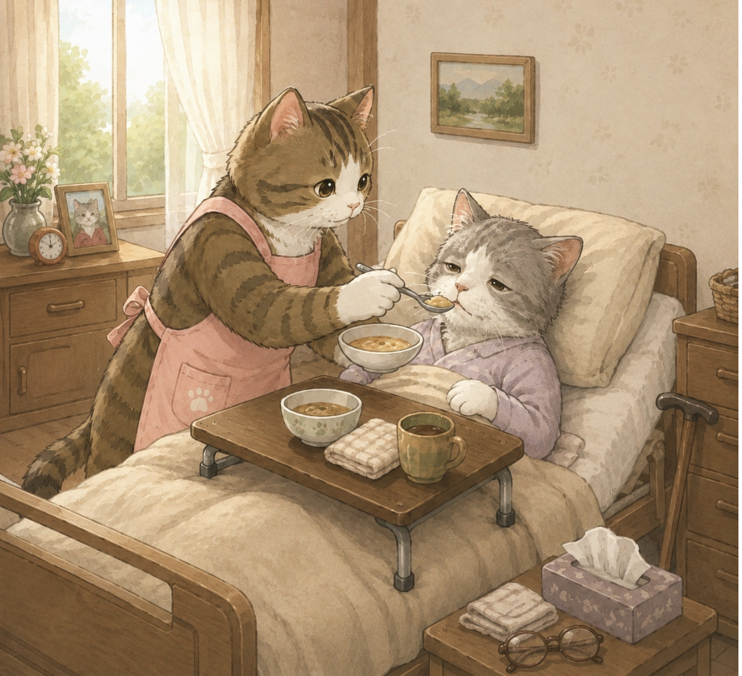 在宅介護のイラスト